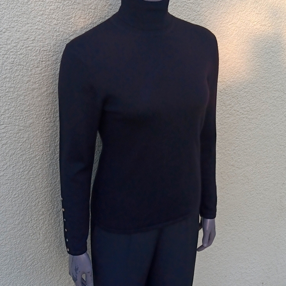PURSUITS, LTD LADIES FINE ITALIAN PURE MERINO WOOLMARK WOOL TURTLENECK SWEATER - Picture 8 of 17